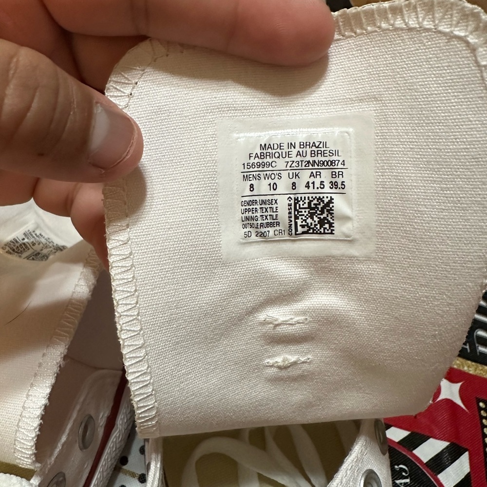 Converse White Canvas High-Tops - Picture 12 of 16
